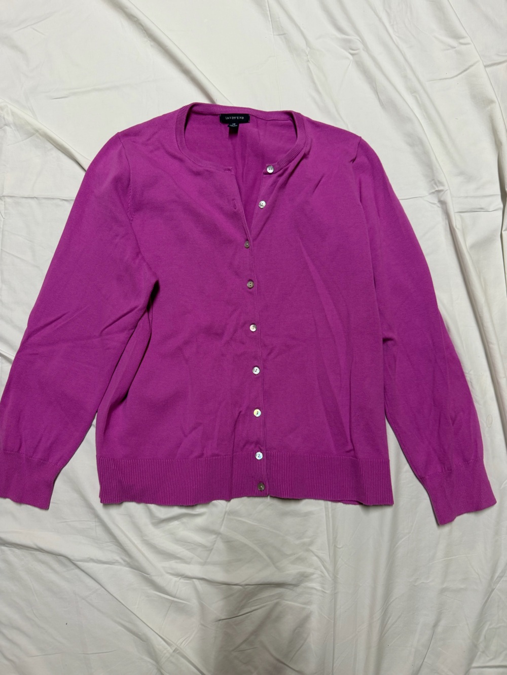 Bright Magenta Button-Up Cardigan